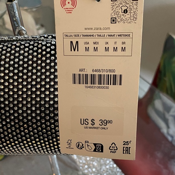 Zara Black and Silver Clutch - Picture 2 of 3